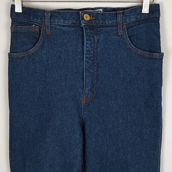 NWOT! 90s Italian Designer Krizia Jeans High Waist 28" Cotton Stretch Logo 33 EU - Picture 6 of 10